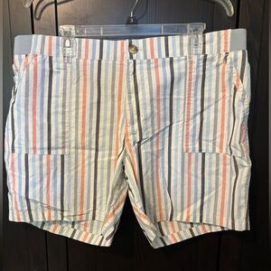 Lee Comfort Waist Mid Rise Multi Striped Womens Shorts